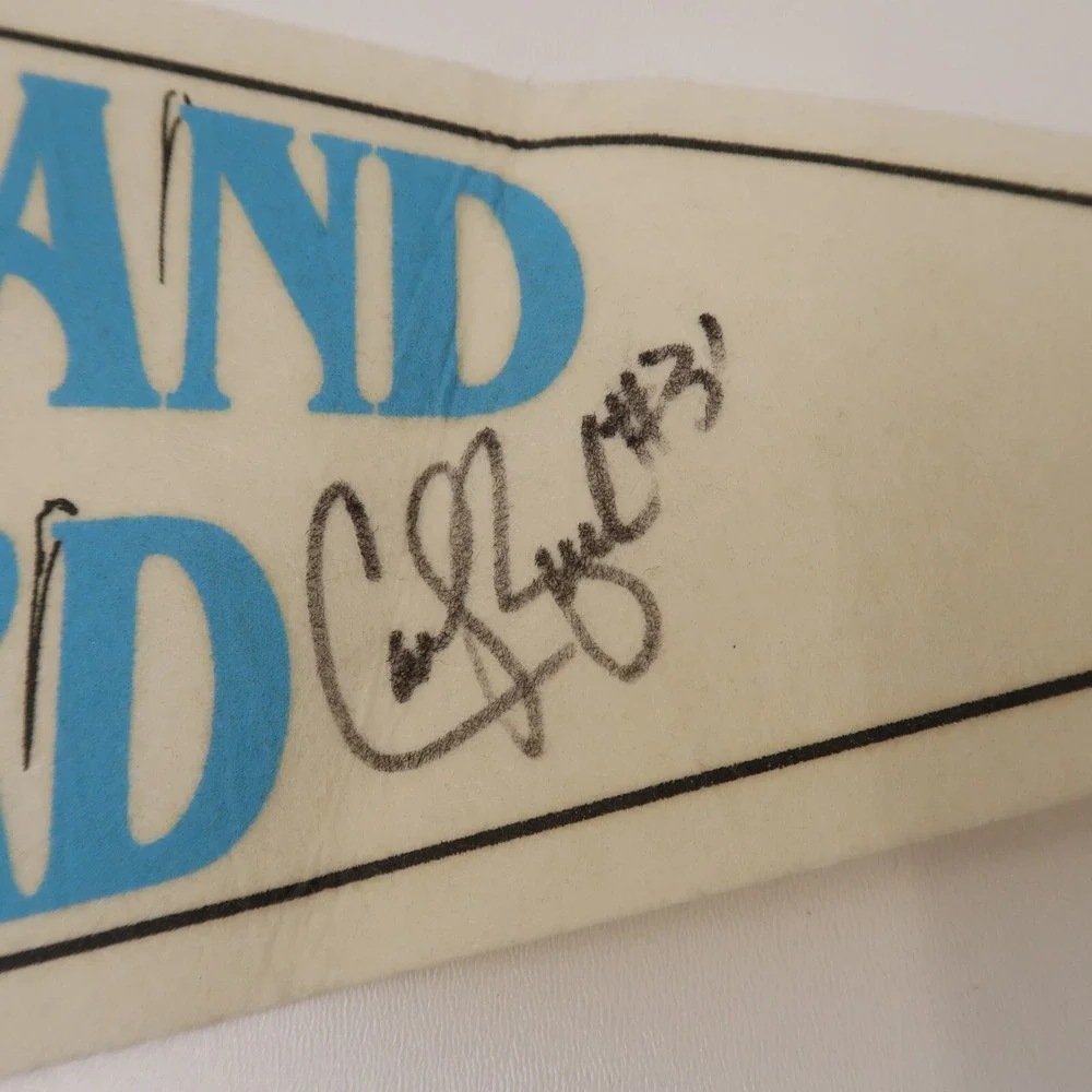 Vintage New England Blizzard ABL Basketball League Pennant Felt Autographed Sign